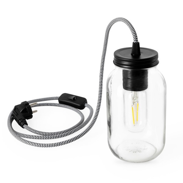 Balvi Balvi Lámpara de mesa Light Jar Incluye kit para colgar en pared Cristal 18 5 cm