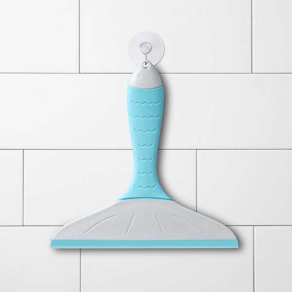 Balvi Balvi Limpiacristales Guppy Color Azul/gris En Forma De Pez Con Ventosa Plástico ABS/TPR Ancho: 23cm