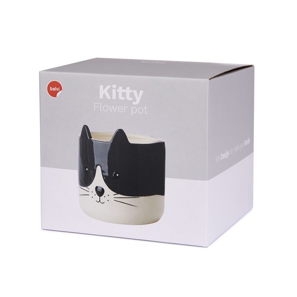 Balvi Maceta Kitty Negro/blanco-27681
