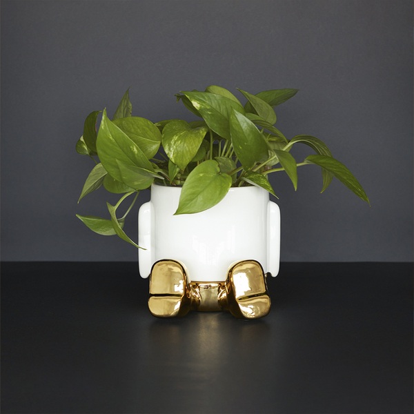 Balvi Maceta Mr.Sitty Gold Edition Dorado-27688