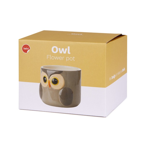 Balvi Maceta Owl Gris-27678