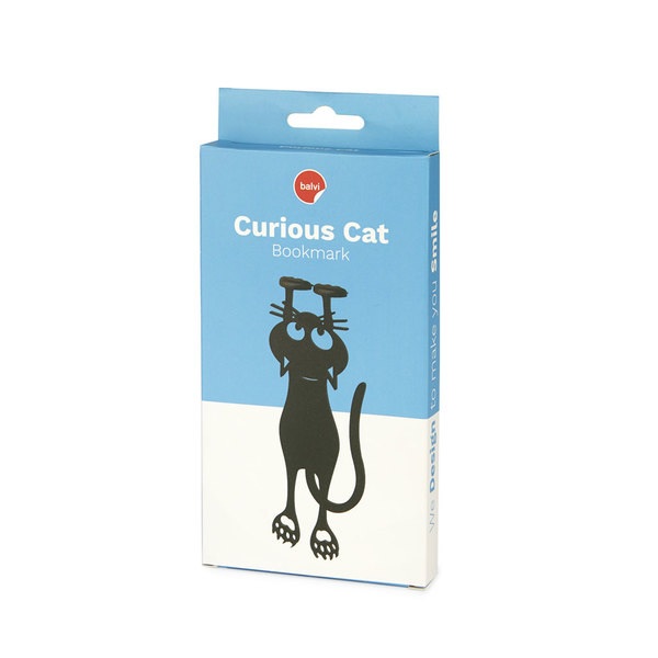 Balvi Balvi Marcapáginas Curious Color Negro Con Forma De Gato 12cm Plástico/nylon