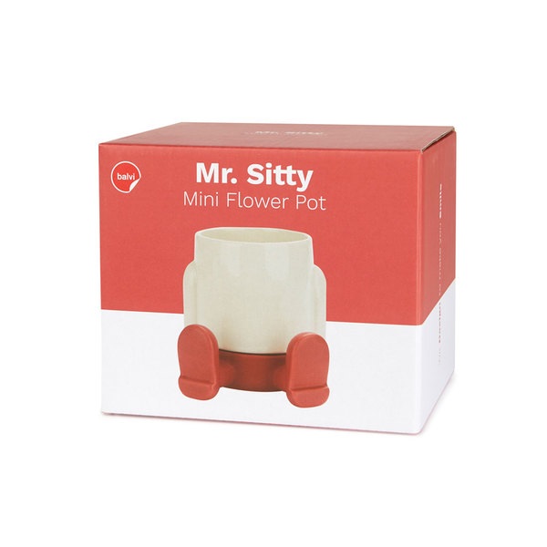 Balvi Mini Maceta Mr.Sitty Rojo-27835