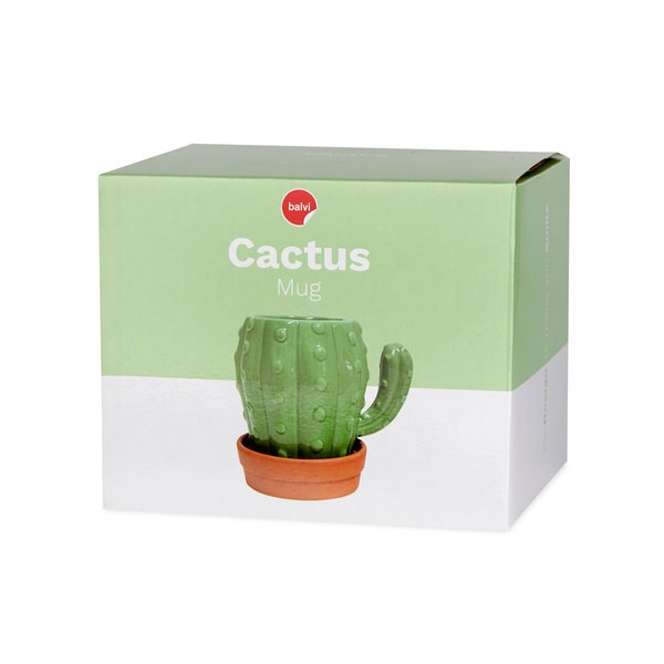 Balvi Balvi Mug Cactus Taza En Forma De Cactus Capacidad 450ml Apta Para Lavavajillas Y Microondas Cerámica