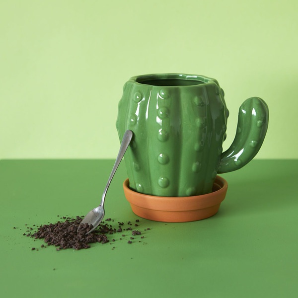 Balvi Balvi Mug Cactus Taza En Forma De Cactus Capacidad 450ml Apta Para Lavavajillas Y Microondas Cerámica