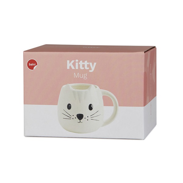 Balvi Balvi Mug Kitty Taza En Forma De Cabeza De Gato Capacidad 400ml Apta Para Lavavajillas Y Microondas C