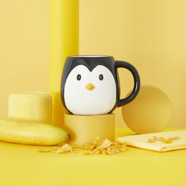 Balvi Balvi Mug Pingo Taza En Forma De Cabeza De Pingüino Capacidad 400ml Apta Para Lavavajillas Y Microond