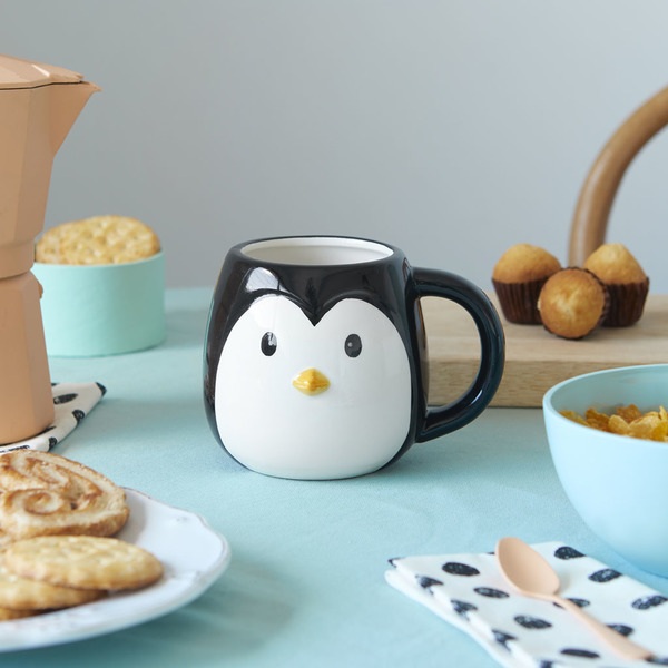 Balvi Balvi Mug Pingo Taza En Forma De Cabeza De Pingüino Capacidad 400ml Apta Para Lavavajillas Y Microond