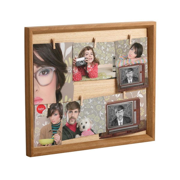 Balvi Balvi - Nebraska marco de fotos. Capacidad: 6 fotos de diversos tamaños. Modelo de pared. Color: teka
