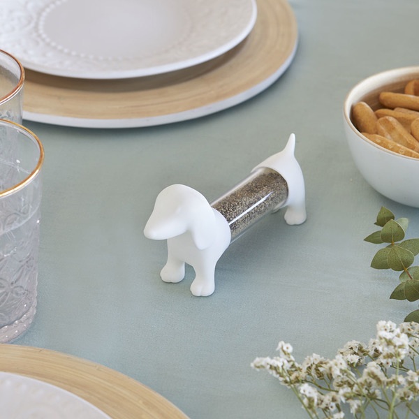 Balvi Balvi - Palillero Salero Y Pimentero Teckel Blanco