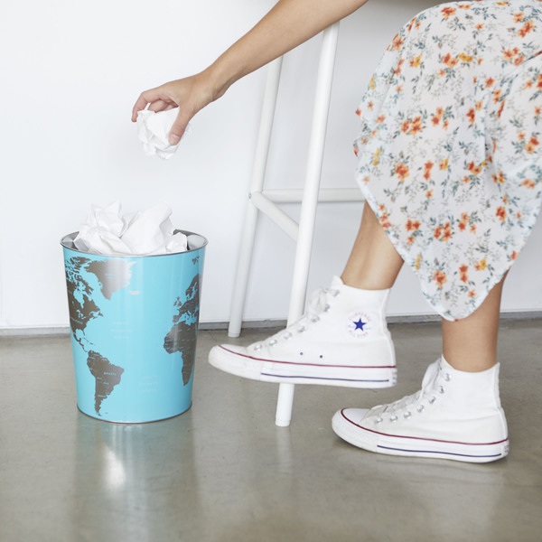 Balvi Papelera Globe Turquesa-27539