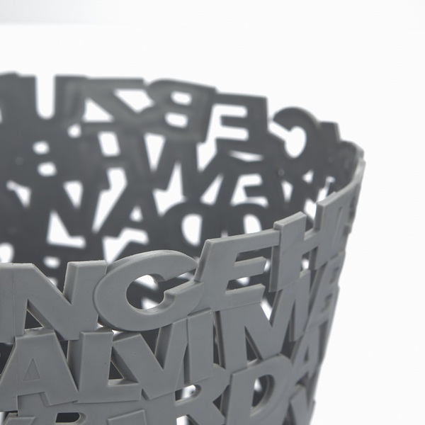 Balvi Balvi Papelera Letters Color Gris Plástico 30cm
