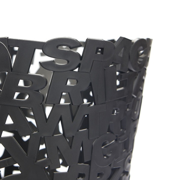 Balvi Balvi Papelera Letters Color Negro Plástico 30cm