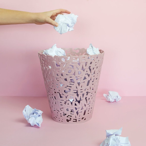 Balvi Papelera Letters Rosa-27858