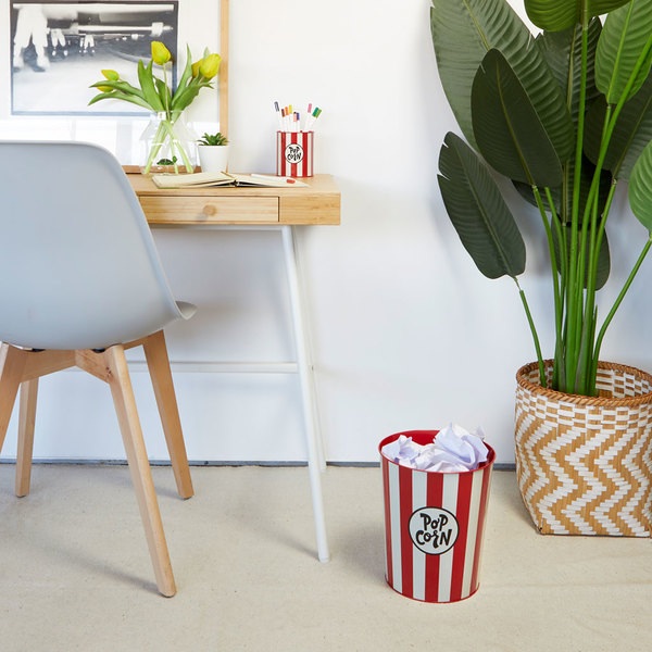 Balvi Papelera Popcorn Beige/rojo-27777