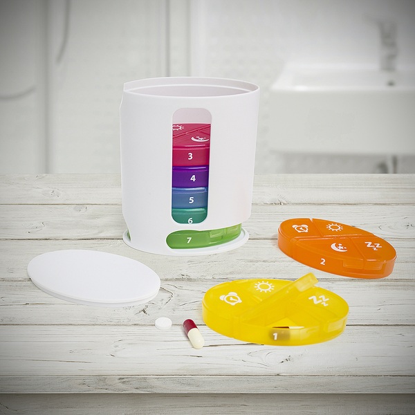 Balvi Balvi Pastillero One Week Color Multicolor Organizador Semanal Organiza Las Pastillas Que Te Has De T