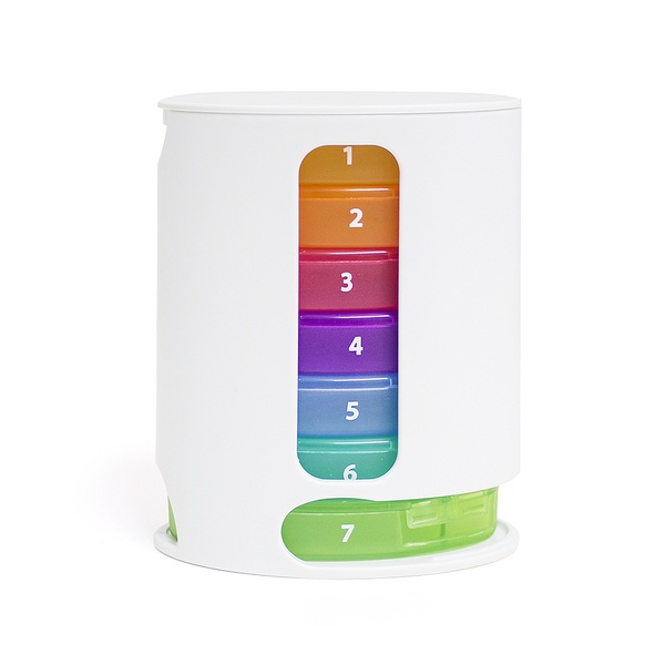 Balvi Balvi Pastillero One Week Color Multicolor Organizador Semanal Organiza Las Pastillas Que Te Has De T