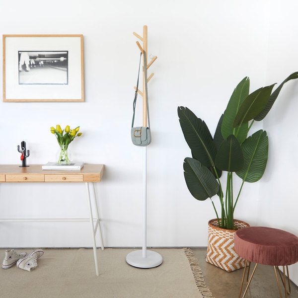 Balvi Balvi Perchero Birdie Color Blanco Con 5 Colgadores Con Figura De Pajarito Metal/madera 177cm