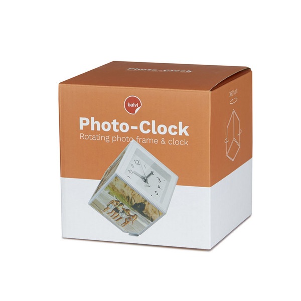 Balvi Balvi - Photo Clock Marco De Fotos Y Reloj Giratorio 5 Fotos De 10x10 Cm