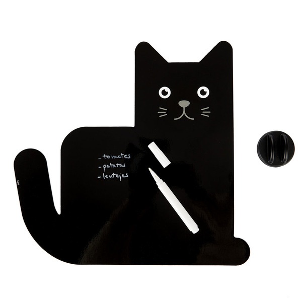 Balvi Pizarra Nevera Magnética Meow Negro-27490