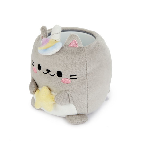 Balvi Portalápices Fluffy Kawaii Starry Gris-27875