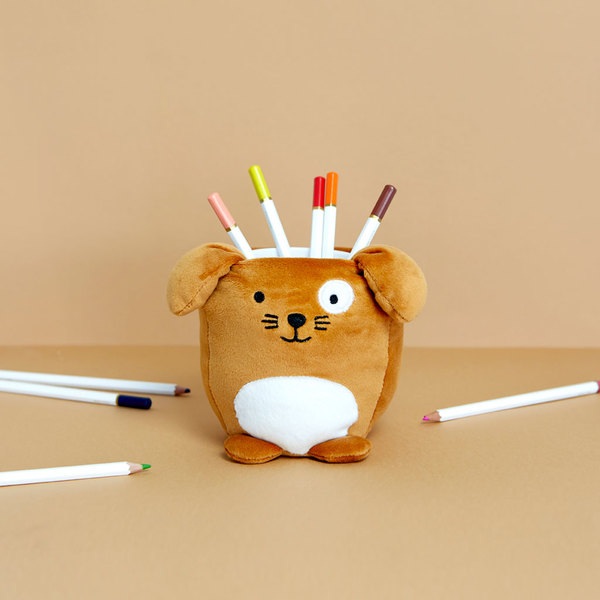 Balvi Portalápices Fluffy Woof Marrón-27872