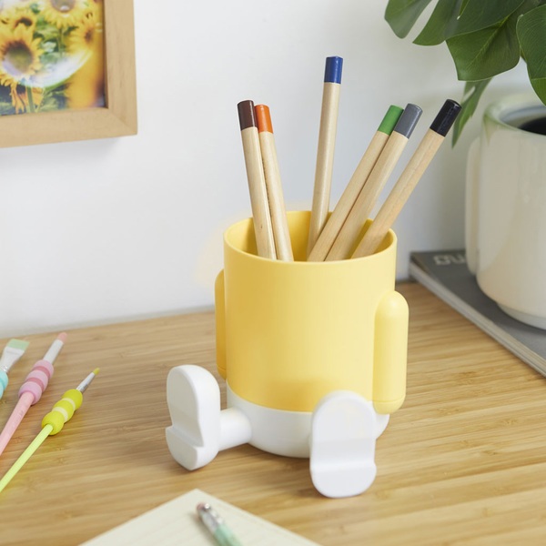 Balvi Portalápices Mr.Sitty Amarillo/blanco-27742