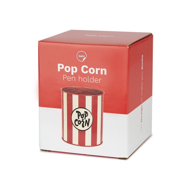 Balvi Portalápices Popcorn Beige/rojo-27778