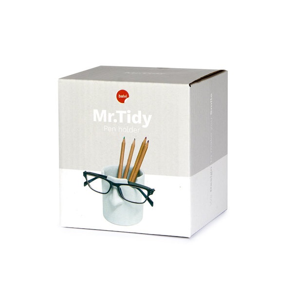 Balvi Balvi Portalápices & Soporte Gafas Mr Tidy Color Blanco Mantén Tus Gafas Ordenadas En Tu Casa Y Ofici