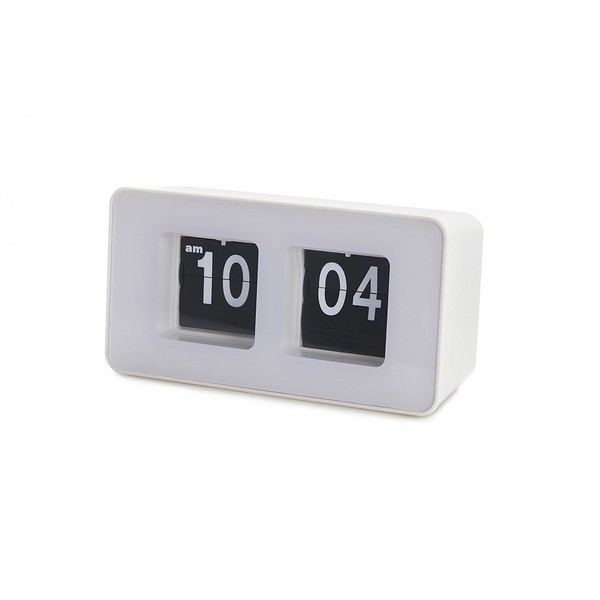 Balvi Reloj sobremesa Flip Clock blanco-27188