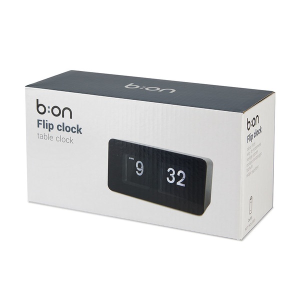 Balvi Reloj Sobremesa Flip Clock Negro-27187