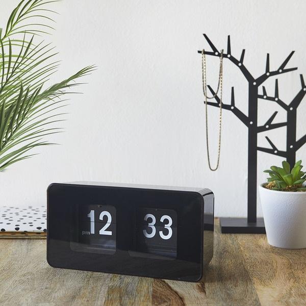 Balvi Reloj Sobremesa Flip Clock Negro-27187