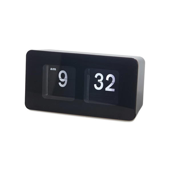 Balvi Reloj sobremesa Flip Clock negro-27187