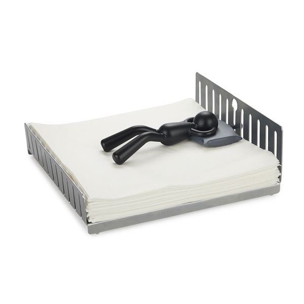 Balvi Servilletero Nap plateado/negro-27473