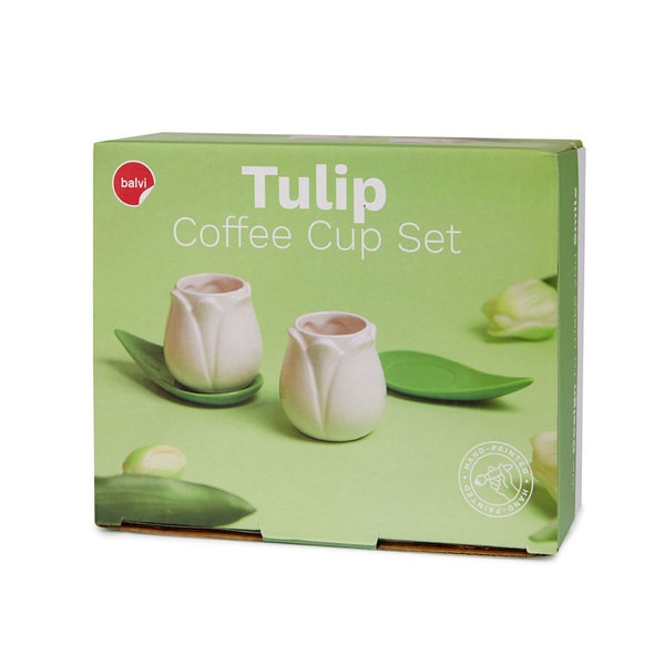 Balvi Set Tazas Café Tulip Blanco-27860