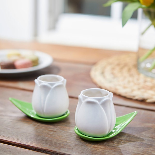 Balvi Set Tazas Café Tulip Blanco-27860