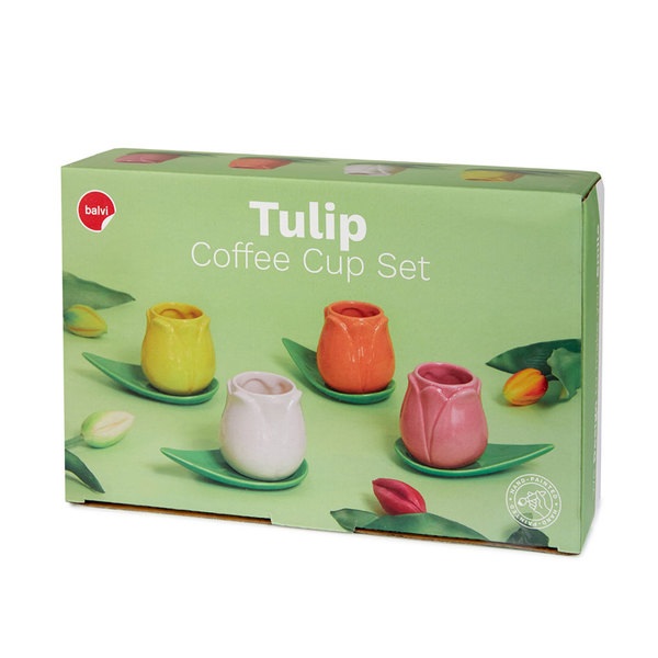 Balvi Set Tazas Café Tulip Colores Surt.-27864