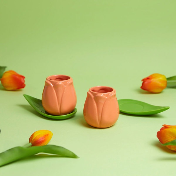 Balvi Set Tazas Café Tulip Naranja-27862