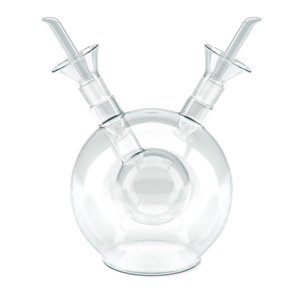 Balvi Balvi - Sfera Aceitera Doble. Aceitera Y Vinagrera Esférica De 125 Ml En Vidrio. Sistema Antigoteo