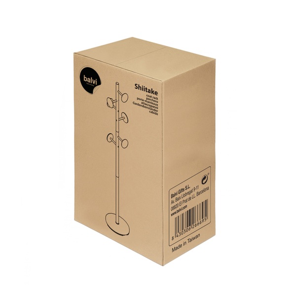 Balvi Balvi - Shiitake Perchero De Pie Con 6 Ganchos. Color: Negro. Altura: 174cm. Para Colgar Todo Tipo De