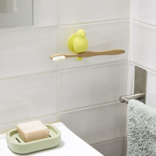 Balvi Soporte Cepillo Dental Birdie Amarillo-27193