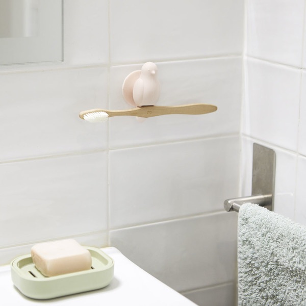 Balvi Soporte Cepillo Dental Birdie Rosa-27191