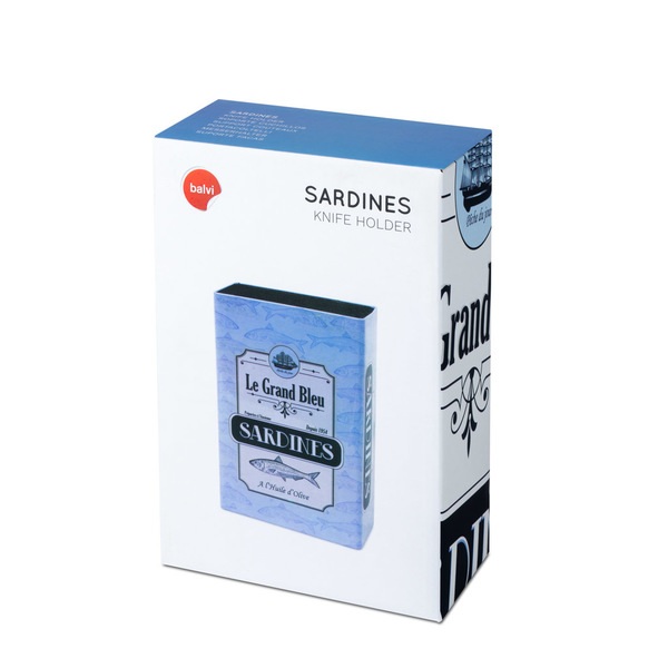Balvi Balvi Soporte Cuchillos Sardines Gran Capacidad Con Forma De Lata De Sardinas Lata