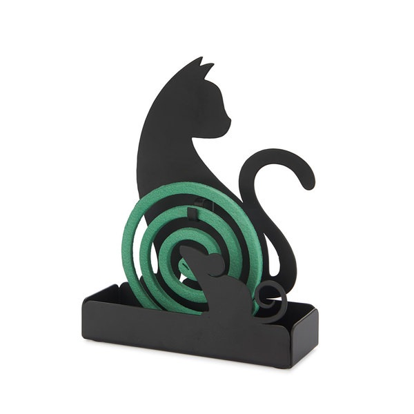 Balvi Soporte espiral mosquitos Feline negro-27904
