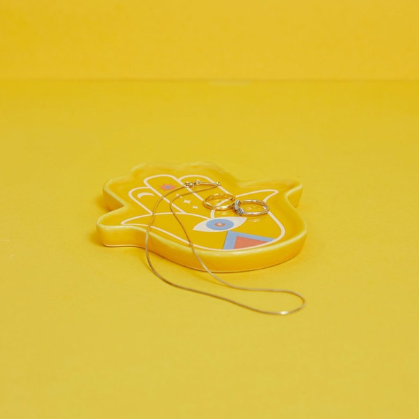 Balvi Soporte Incienso Lucky Hand Amarillo-27923