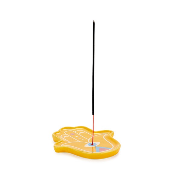 Balvi Soporte incienso Lucky Hand amarillo-27923