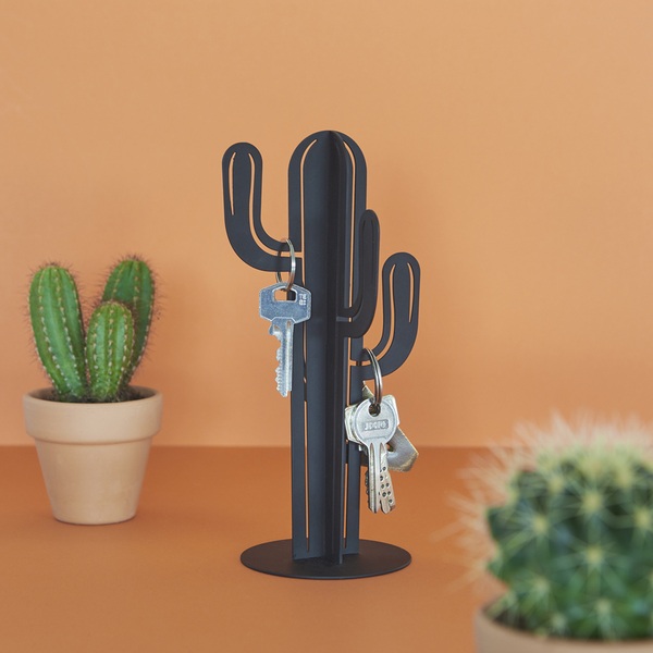 Balvi Soporte Para Llaves Cactus Negro-27618