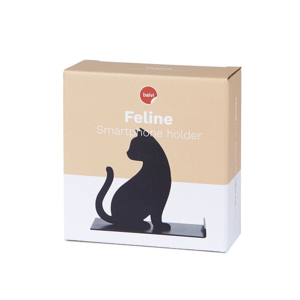 Balvi Soporte Smartphone Feline Negro-27698