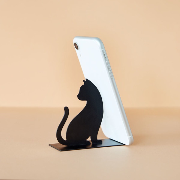 Balvi Soporte Smartphone Feline Negro-27698