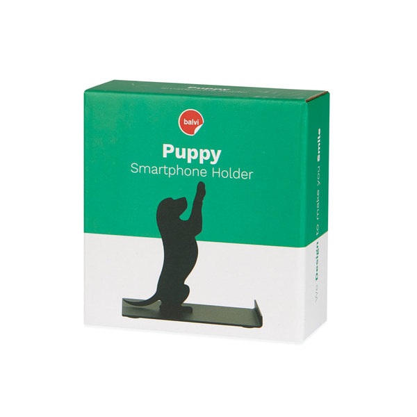 Balvi Soporte Smartphone Puppy Negro-27771